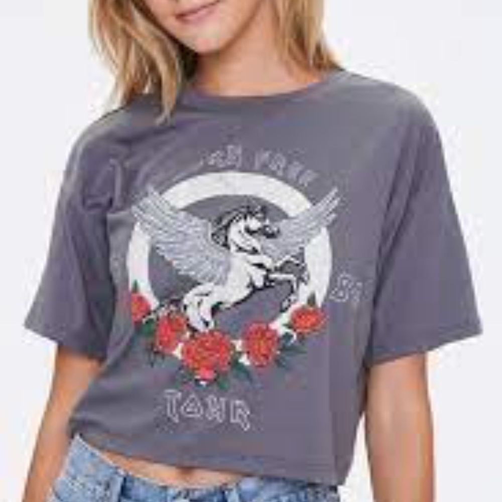 New* Born Free 1982 Tour Crop Tee